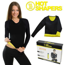Футболка женская для тренировок похудения Hot Shapers черная